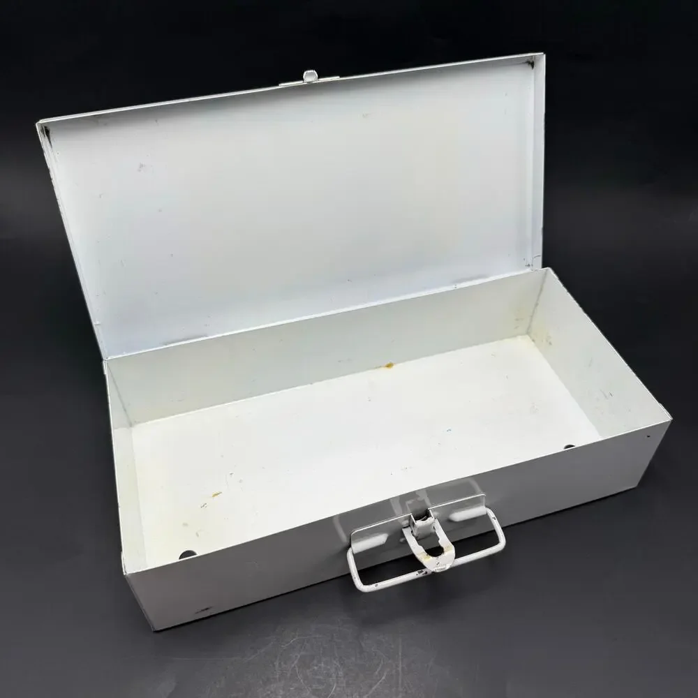 Vintage Metal Box First Aid Kit White Green Welshgard Wall Mounted Retro Decor